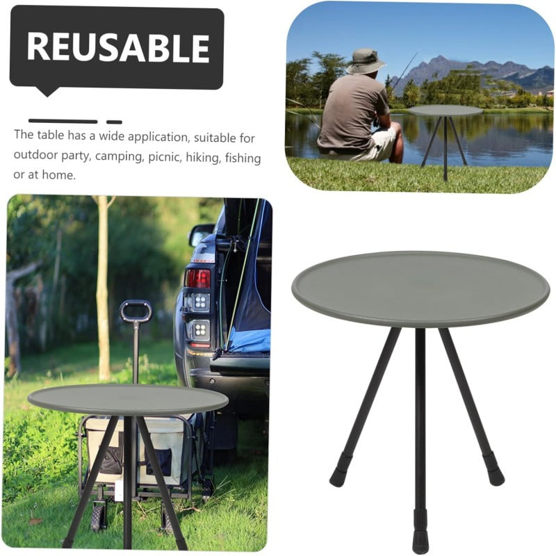 Portable Small Round Camping Table, Folding Simple Tea Table ; Bachat.pk