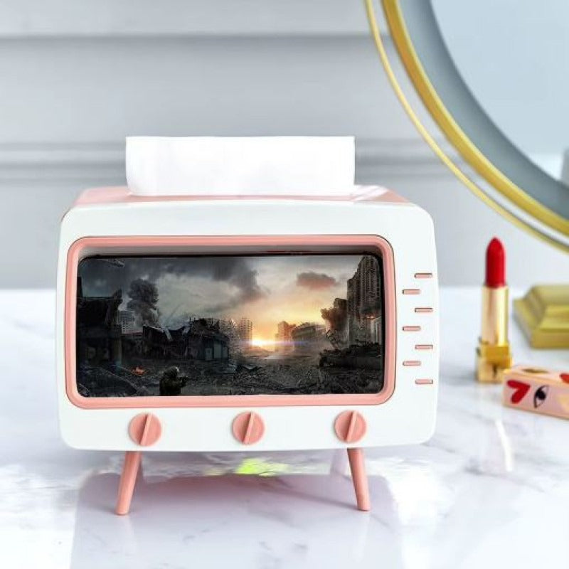 Tissue Box Holder Retro TV Tissue Box Cover : bachat.pk