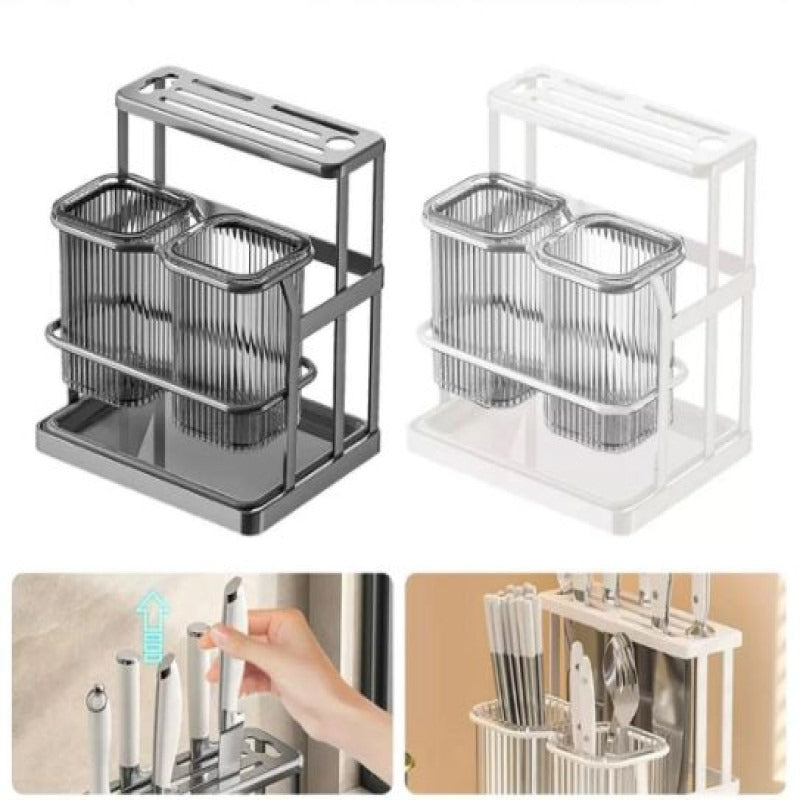 Kitchen Cutlery Holder Spoon Fork Storage Rack Organizer Utensils Chopstick Box : Bachat.pk
