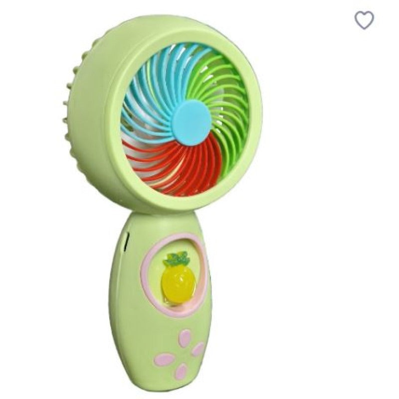 Mini Handheld USB Rechargeable Fan with Cute Fruit Design : bachat.pk
