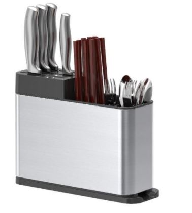 Cutlery Drainer Stainless Steel Rust Proof Kitchen Utensils Organizer, Multifunctional Cutlery Holder