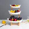 Three Layer European Style Fruit Tray, Creative Colorful Glass Plate | Bachat.pk
