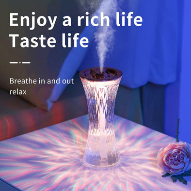 "Hot Replica Glass Design Touch Ambient Light Air Humidifier | Bachat,pk