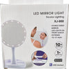Foldable Lighted Makeup Mirror White USB | Bachat.pk