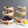 Three Layer European Style Fruit Tray, Creative Colorful Glass Plate | Bachat.pk