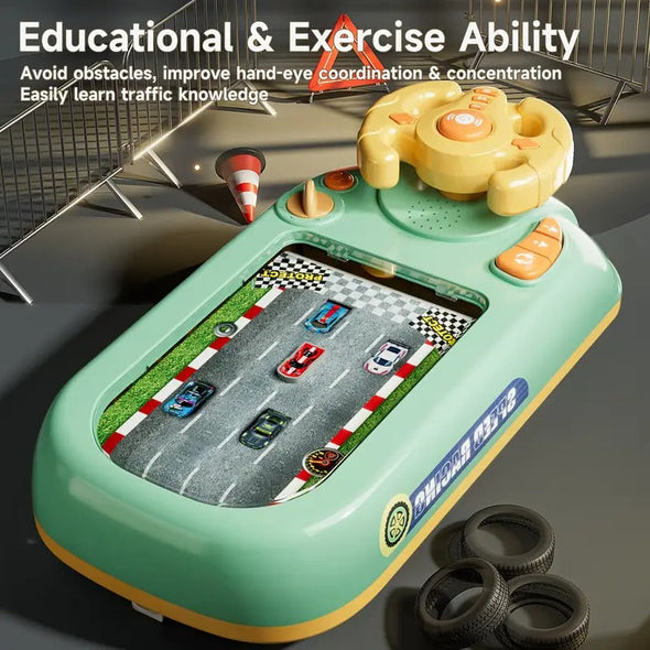 Racing Game Console with Steering Wheel | Bachat.pk
