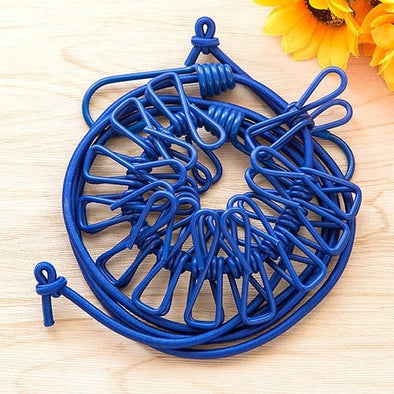 Elastic Clothesline Rope | Portable 5.9ft/1.8m Retractable Cloth Drying Hanging Rope |Bachat.pk