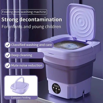 Powerful Mini Foldable Washing Machine with dryer Huge Capacity | Bachat.pk