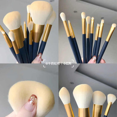 12pcs Soft Bristle Makeup Brush Set Professional Foundation Loose Powder Eye Shadow | Bachat.pk