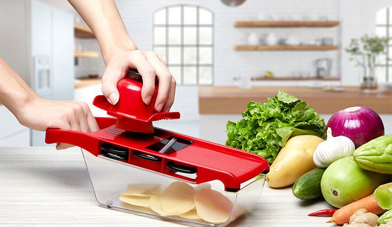6 in 1 Vegetable Chopper Mandoline Slicer For Fruits & Vegetables - Free Delivery