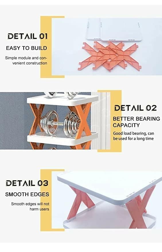 Foldable Plastic Shoe Rack Organizer X Type