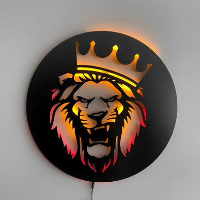 Lion King golden Ambient Light Wall Art | Bachat.pk