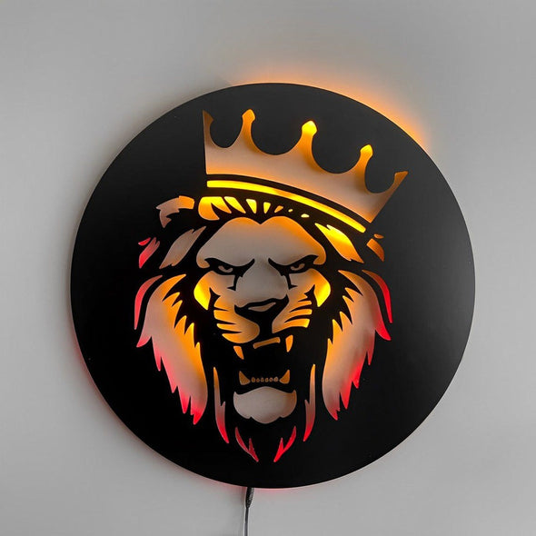 Lion King golden Ambient Light Wall Art | Bachat.pk