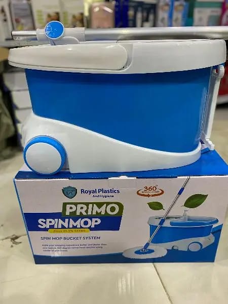 Spin Mop and Bucket - Hand-Free Wringing Floor Cleaning Mop