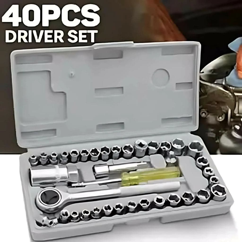 New Aiwa Tool kit Combination Socket Ratchet Wrench And etc