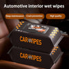 80pcs Multi-Purpose Car Interior Cleaning Wipes, Faux & Plastic Seat Protector