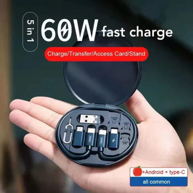New Data cable set storage box 60w fast charge