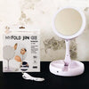 Foldable Lighted Makeup Mirror White USB | Bachat.pk