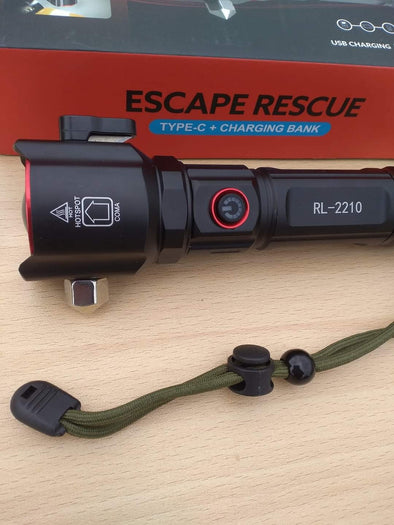 Super Powerful 2-in-1 Emergency Flashlight & Charging Bank Waterproof LED |Bachat.pk