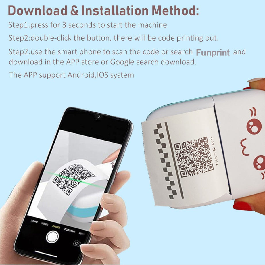 Imported Mini Portable Bluetooth Thermal Printer in Pocket Size