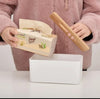 Minimalist Tissue Box with Wooden Lid – Modern Desktop Organizer | bachat.pk