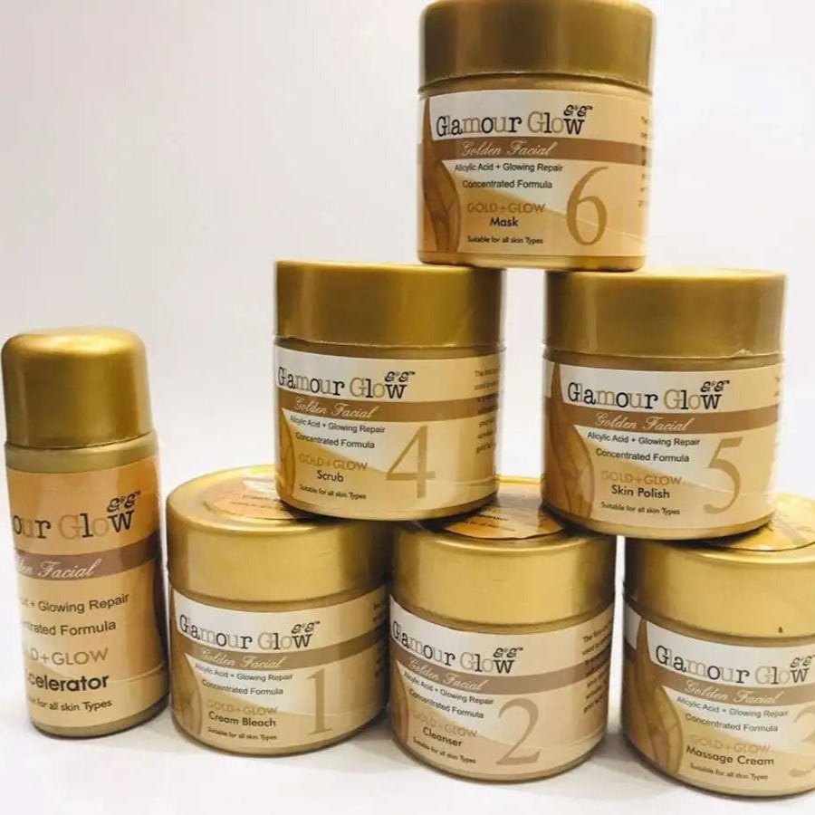 Sale Glamour Glow Gold Facial Kit 7 in 1 – Professional Facial Kit 100ml