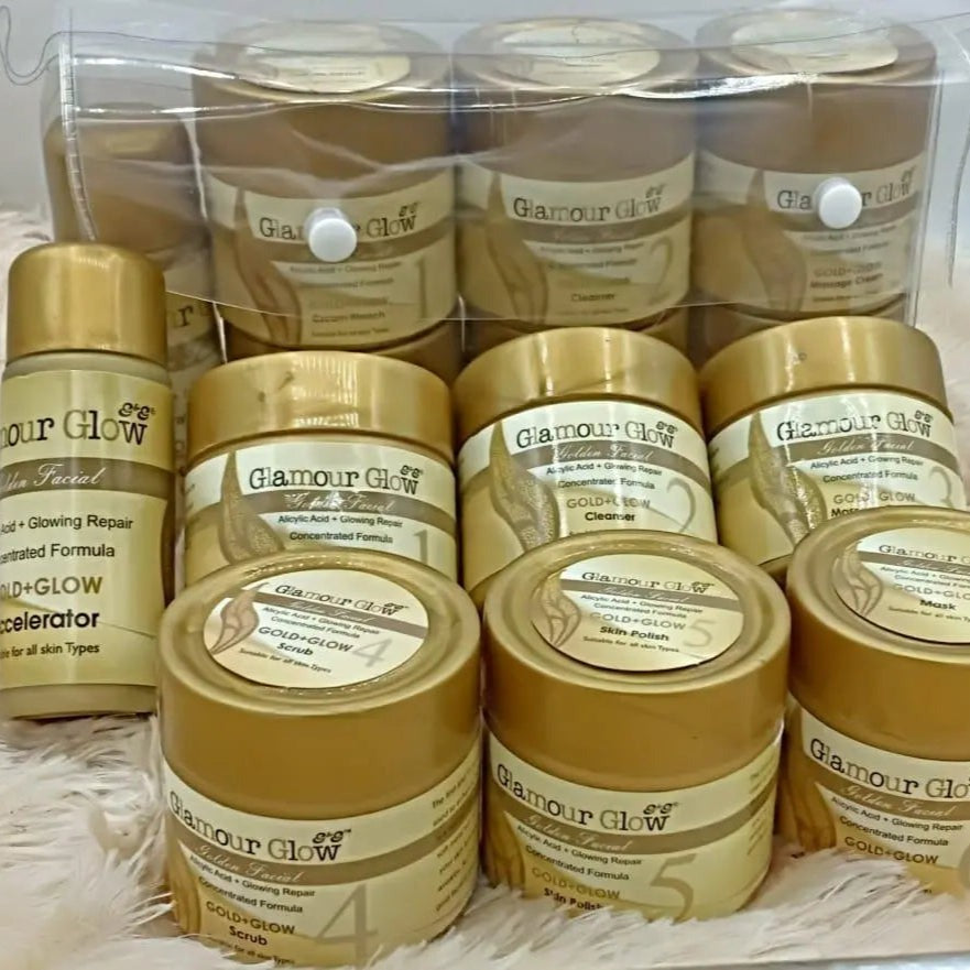 Sale Glamour Glow Gold Facial Kit 7 in 1 – Professional Facial Kit 100ml