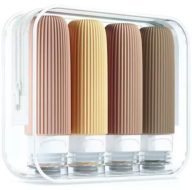 4pcs 90ML Silicone Travel Bottles Accessories Portable BPA Free Leak Proof Squeezable Size Containers Travel Essentials Sets | Bachat.pk