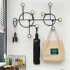 Nordic Style Wall Shelf With Hooks - Circle | Bachat.pk